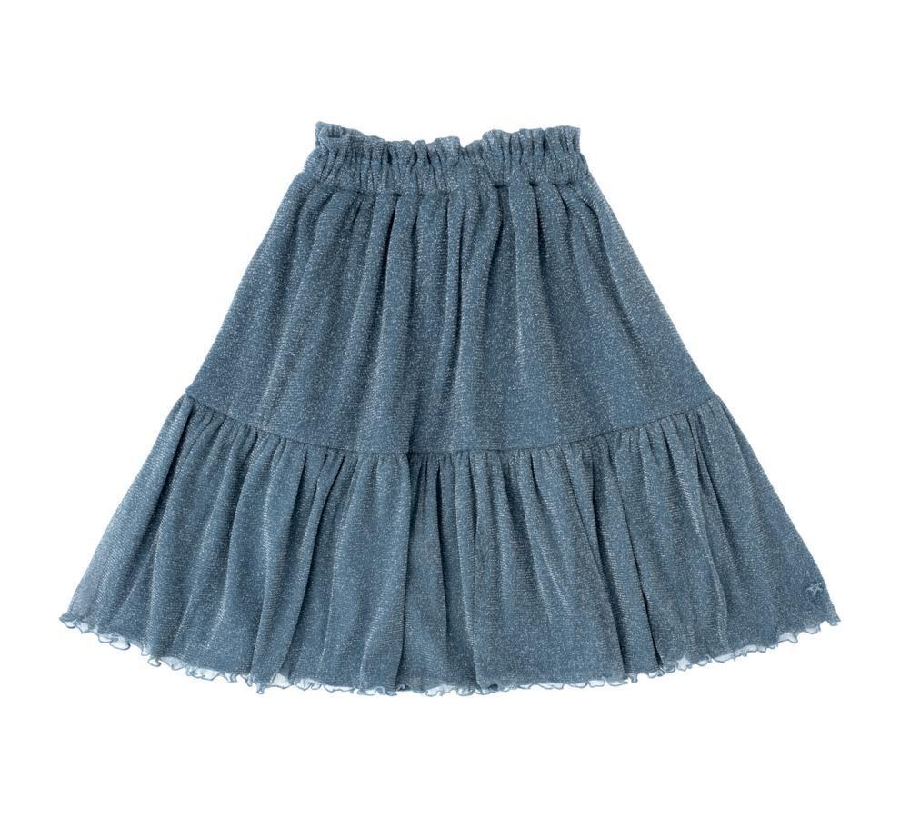 tocoto vintage FALDA MIDI FLUIDA TUL BRILLANTE
