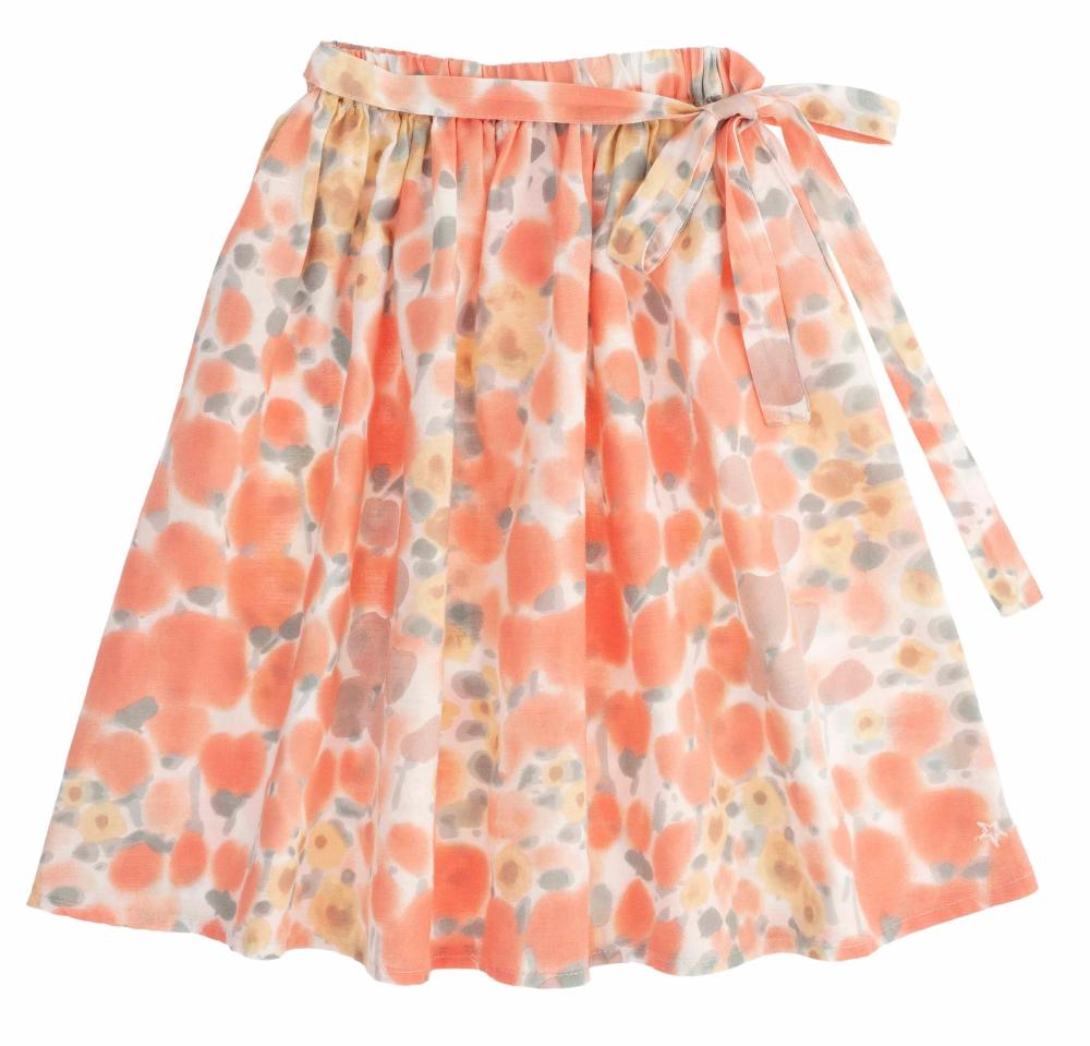tocoto vintage FLOWER PRINTED KID MIDI SKIRT