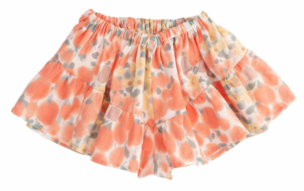 tocoto vintage FLOWER PRINTED SHORTS COTTON - LINEN