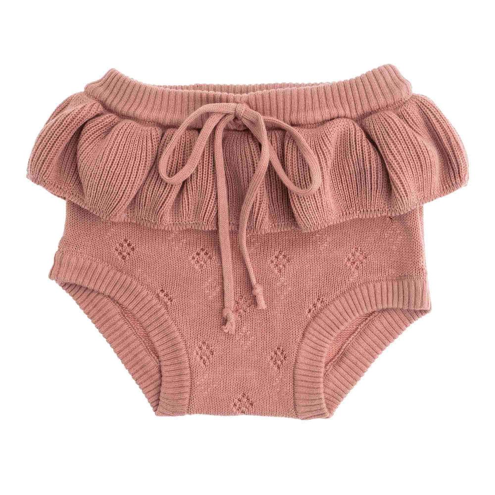 tocoto vintage KNITEED GIRL COULOTTE WITH RUFFLE