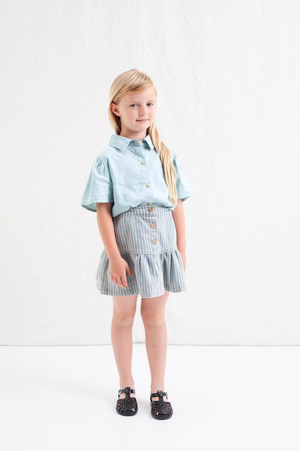 tocoto vintage MINI FALDA JEANS LISTADA