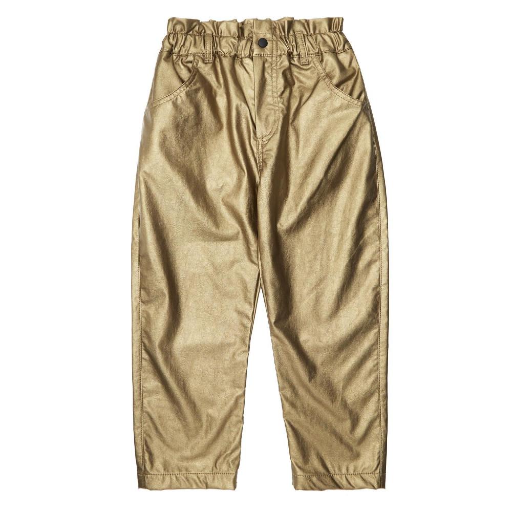 tocoto vintage Pantalon dorado polipiel