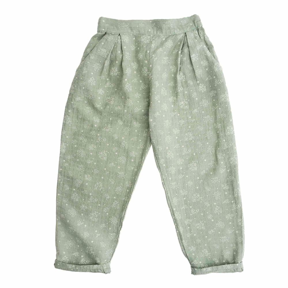 tocoto vintage PANTALÓN LARGO NIÑA FLOR LIBERTY