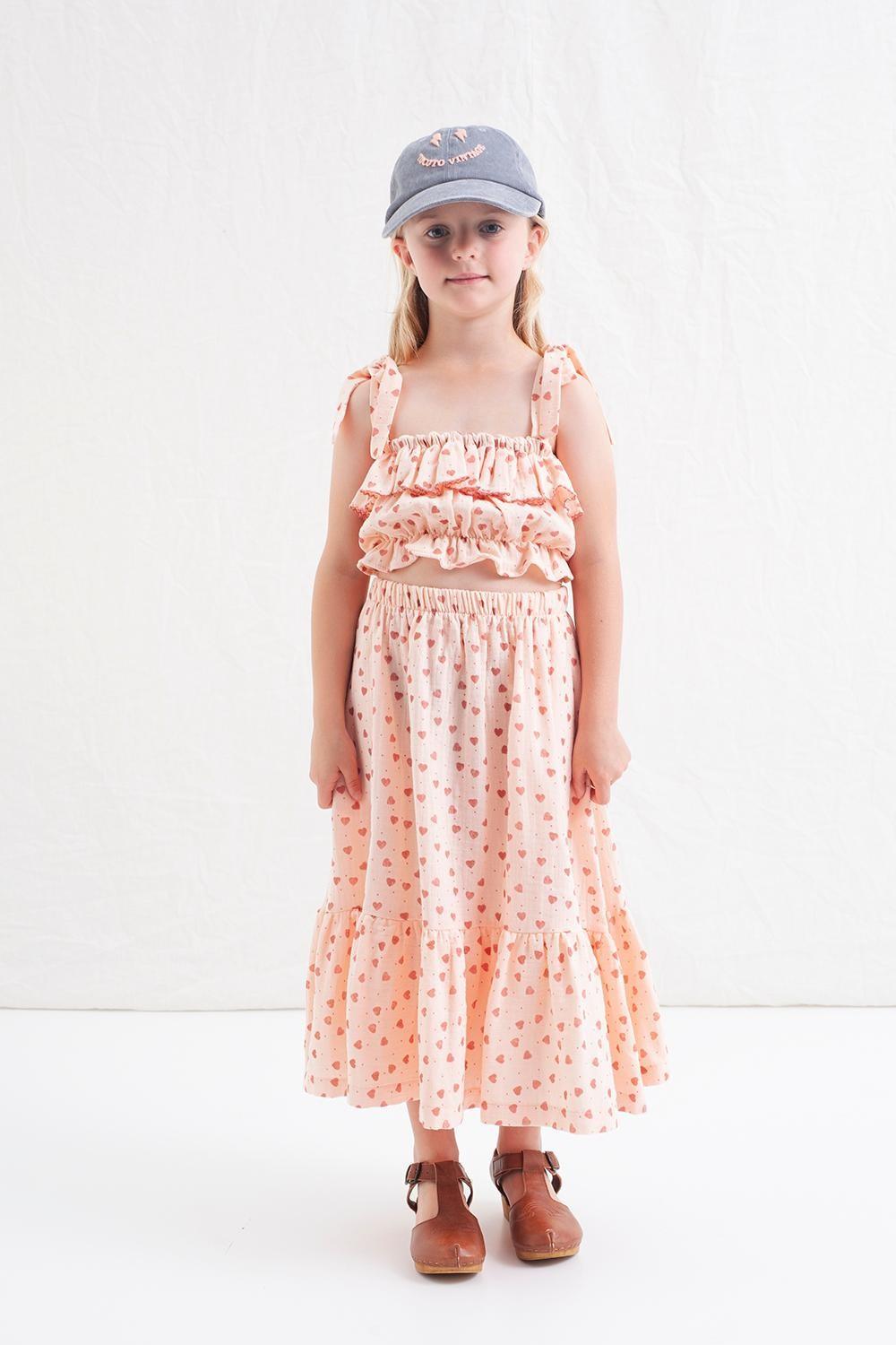 tocoto vintage TOP TIRANTES ESTAMPADO CORAZONES