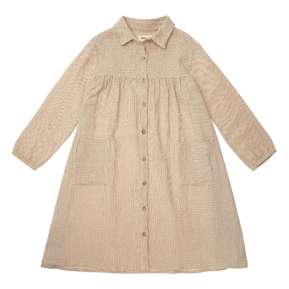 tocoto vintage Vestido camisero midi topitos