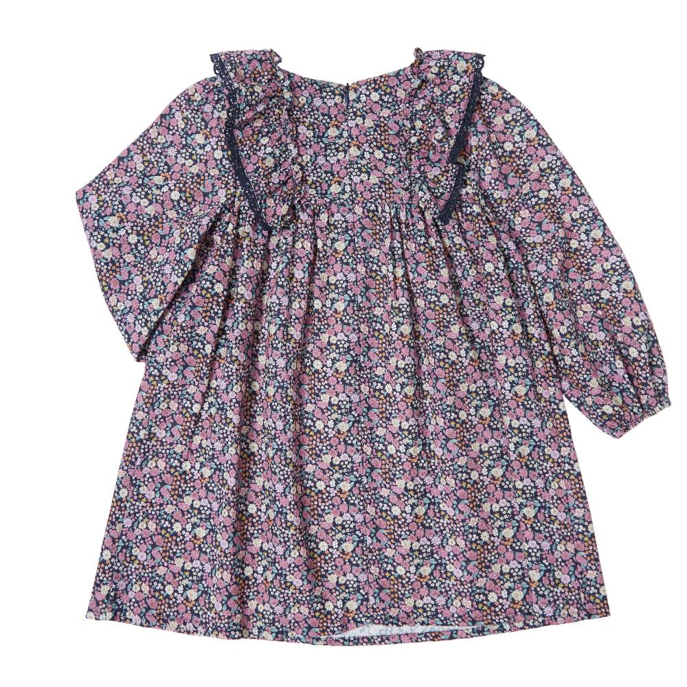 tocoto vintage VESTIDO ESTAMPADO FLORES NAVY