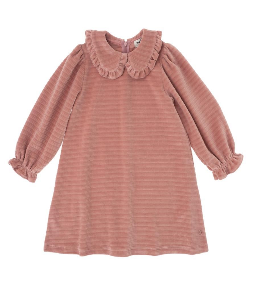 tocoto vintage VESTIDO TERCIOPELO CUELLO BABY DOLL