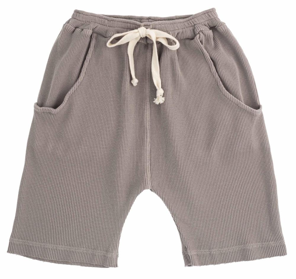 tocoto vintage WAFFLED KID SHORTS ORGANIC COTTON