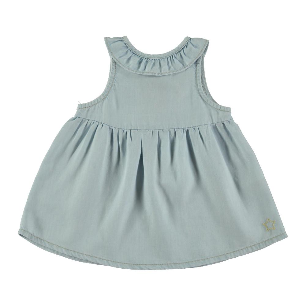 tocoto vintage VESTIDO BABY SIN MANGAS VOLANTE CUELLO