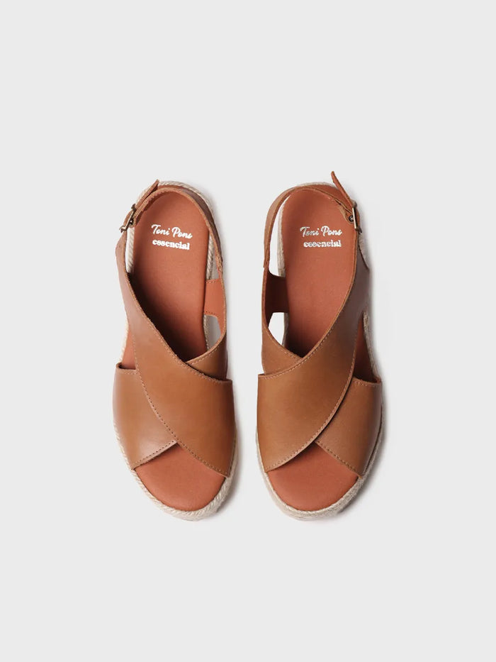 Toni Pons AGATHA - Alpargata De Mujer De Piel Con Tacón Ancho | AGATHA