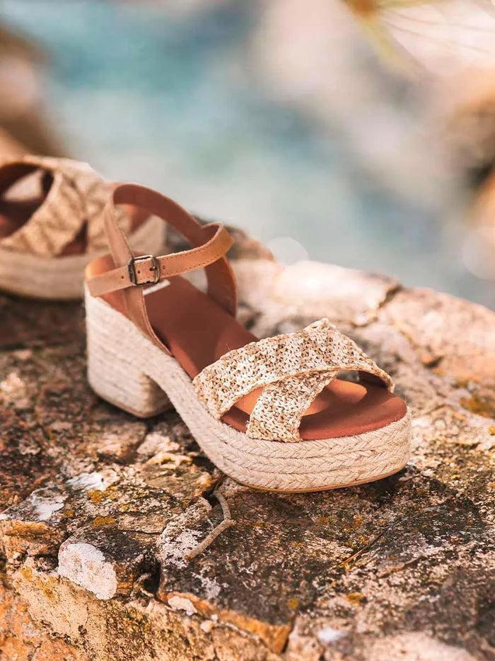 Toni Pons ATENES - Alpargata De Tacón Ancho Abierta De Mujer | ATENES