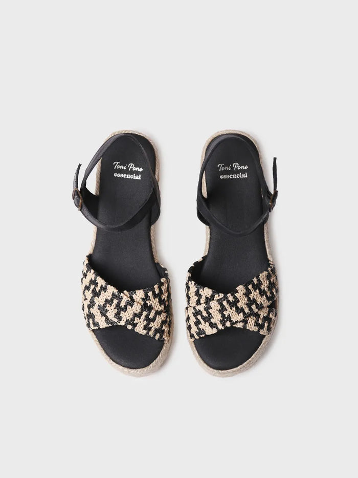 Toni Pons ATENES - Alpargata De Tacón Ancho Abierta De Mujer | ATENES