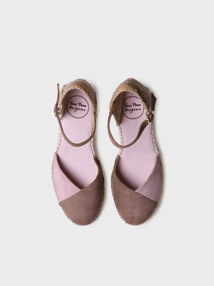 Toni Pons BERAL - Alpargata De Mujer En Ante Bicolor Con Cuña | BERAL