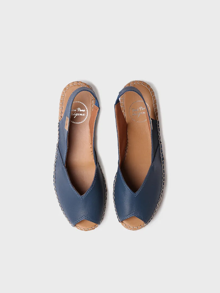 Toni Pons BERNIA-P - Alpargata Peep Toe De Mujer Con Cuña En Piel | BERNIA-P