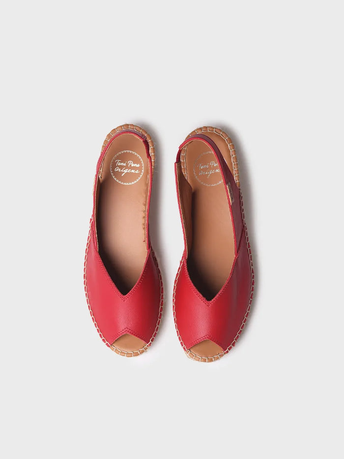 Toni Pons BERNIA-P - Alpargata Peep Toe De Mujer Con Cuña En Piel | BERNIA-P