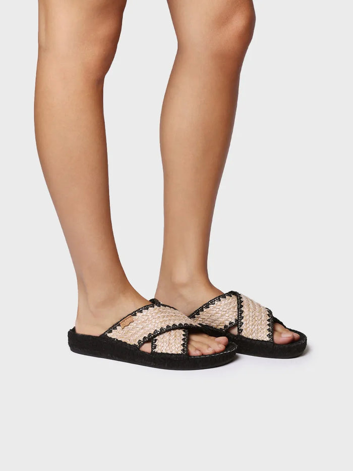 Toni Pons BERTA-IP - Alpargata Plana De Mujer En Tejido Trenzado Con Tiras Cruzadas | BERTA-IP