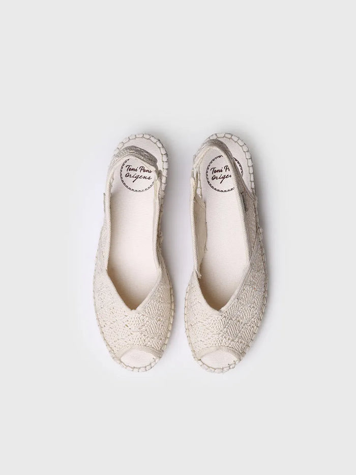 Toni Pons BLANCA-AD - Alpargata De Cuña De Yute Estilo Peep Toe | BLANCA-AD