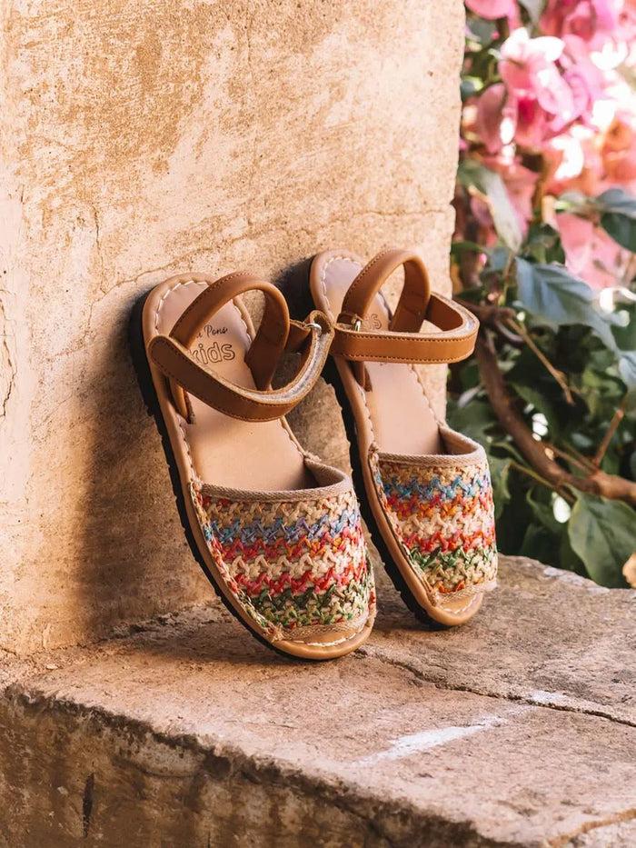 Toni Pons COVA-NZ - Abarca Infantil En Tejido Multicolor Con Cierre De Velcro | COVA-NZ