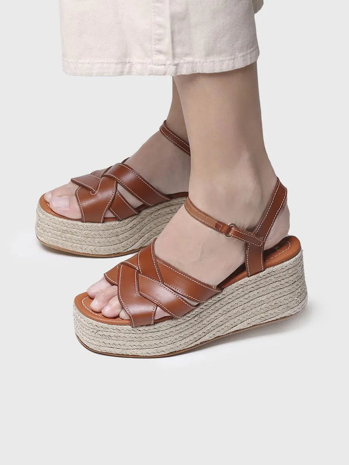 Toni Pons CRISTINA - Sandalia De Plataforma Dorada | CRISTINA