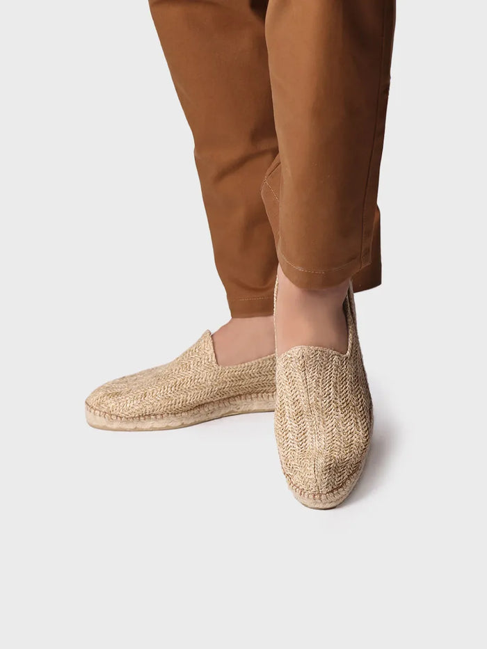Toni Pons DAMASC - Alpargata Cerrada De Hombre En Rafia Con Suela De Yute | DAMASC