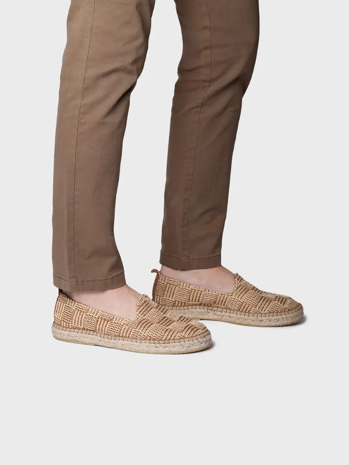 Toni Pons DARWIN - Alpargata Cerrada De Hombre En Rafia Con Tirador Trasero | DARWIN