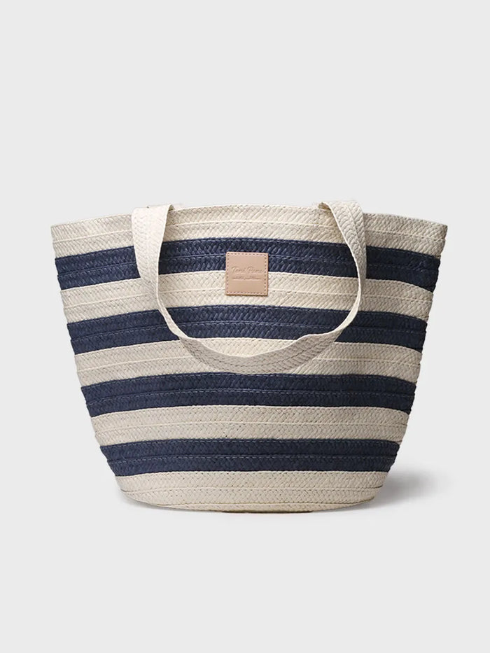 Toni Pons DESI - Bolso Grande De Mujer En Rafia Con Rayas Marineras | DESI