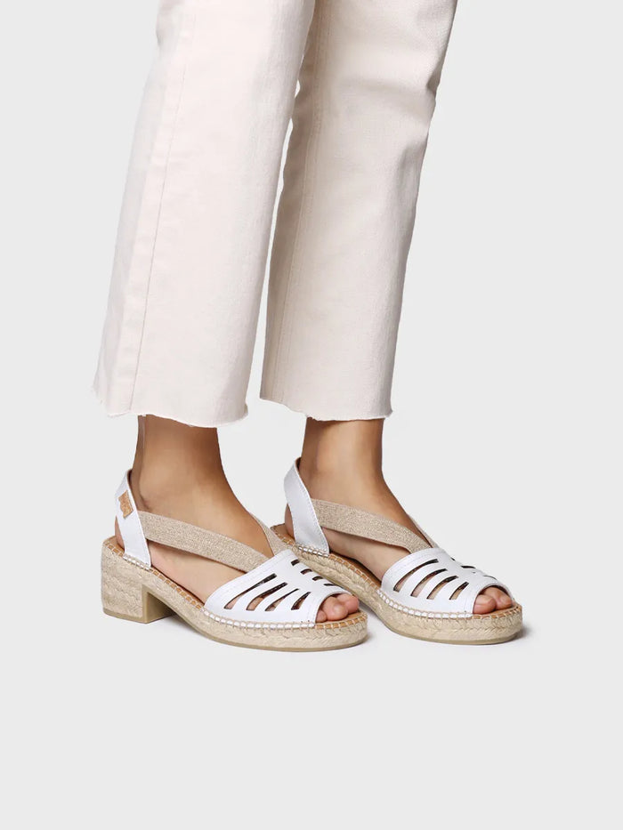 Toni Pons DIMA - Alpargata De Mujer En Piel Con Tacón Ancho Y Elásticos | DIMA