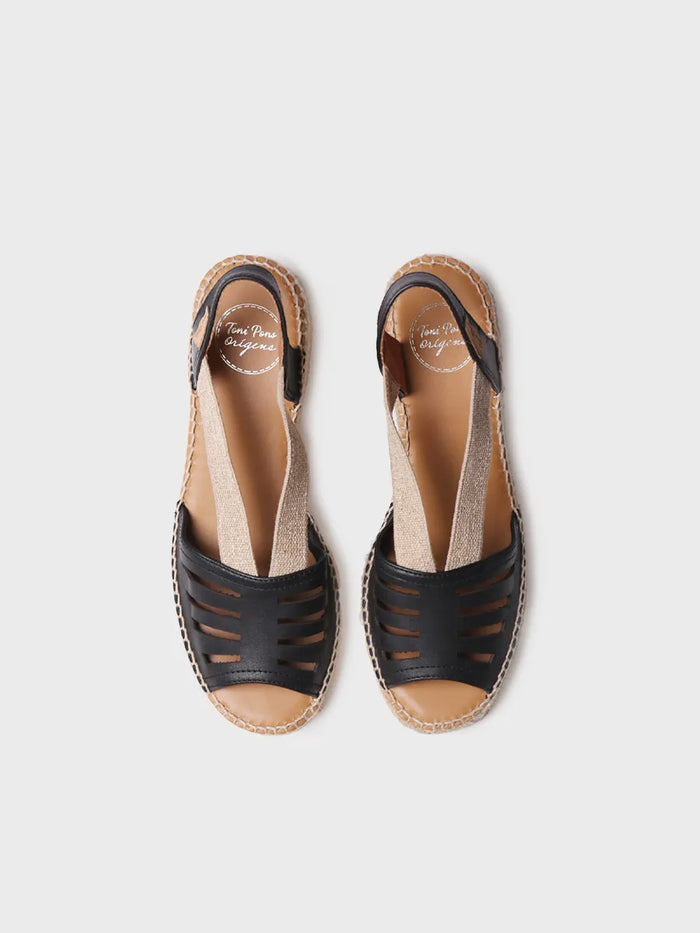 Toni Pons DIMA - Alpargata De Mujer En Piel Con Tacón Ancho Y Elásticos | DIMA