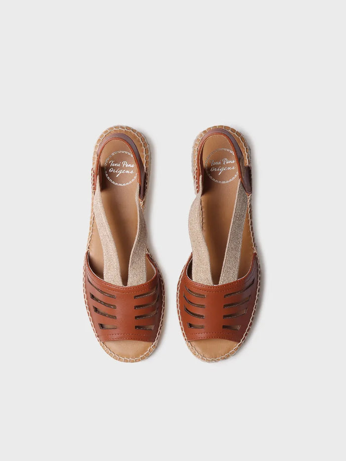 Toni Pons DIMA - Alpargata De Mujer En Piel Con Tacón Ancho Y Elásticos | DIMA