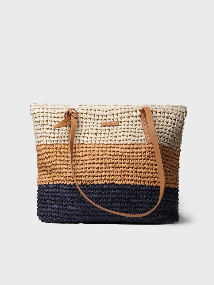 Toni Pons DORA - Bolso Shopper En Rafia De Papel Con Cremallera | DORA