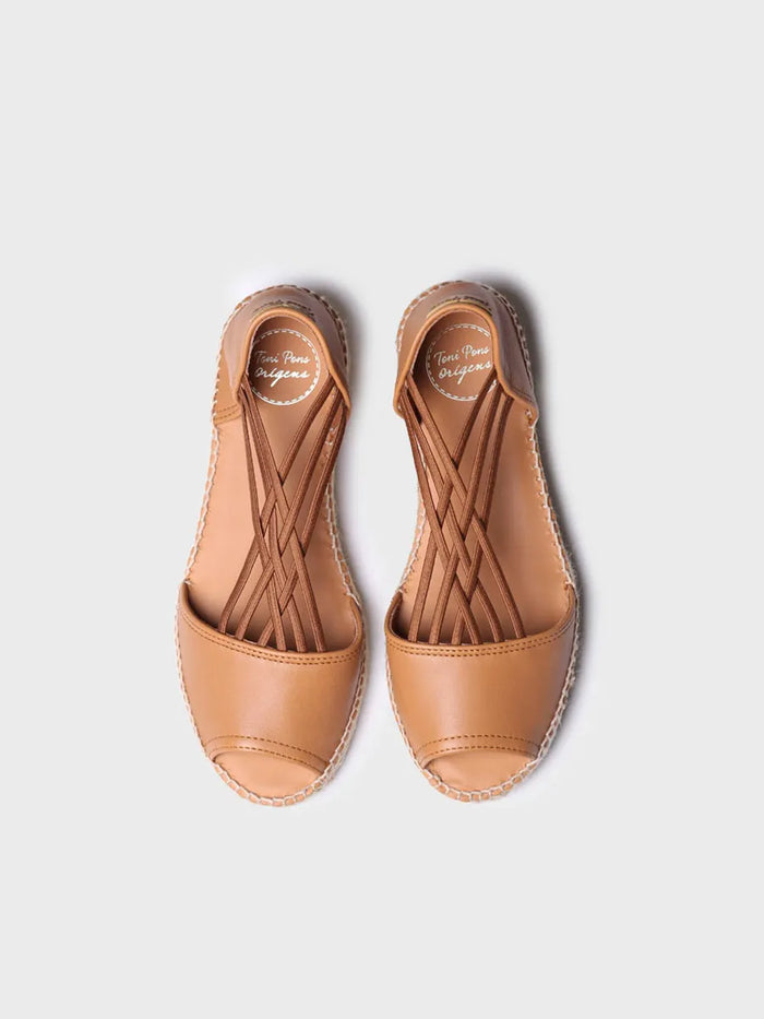Toni Pons EBRE-P - Sandalia De Mujer De Piel Con Elásticos | EBRE-P