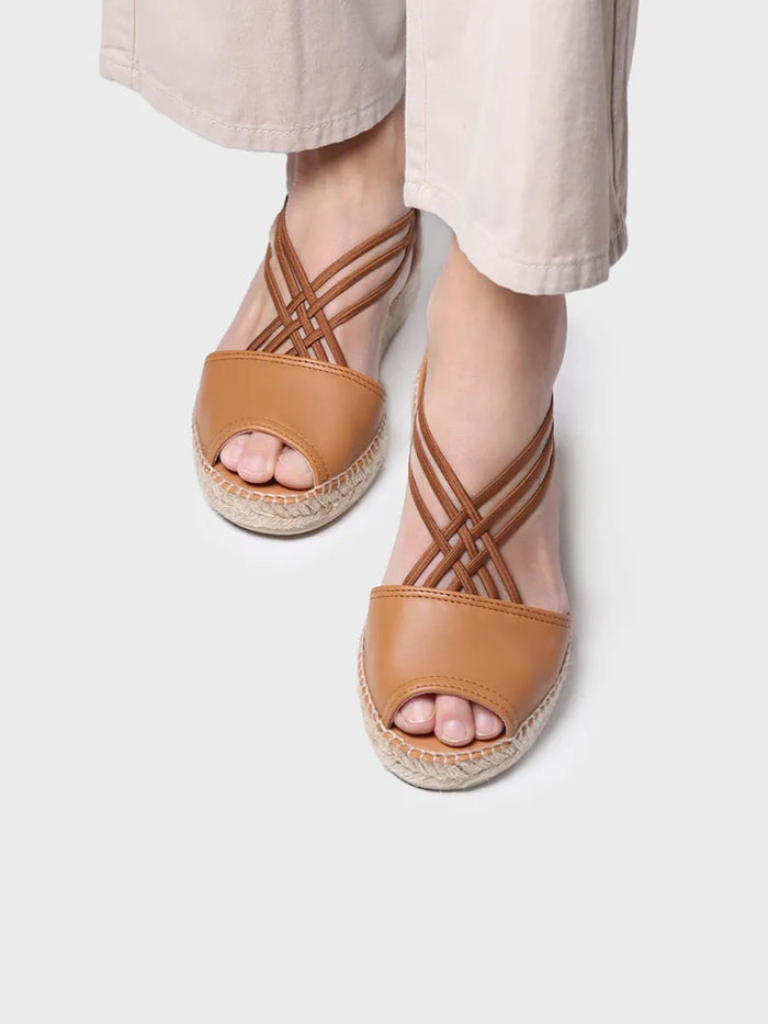 Toni Pons EBRE-P - Sandalia De Mujer De Piel Con Elásticos | EBRE-P