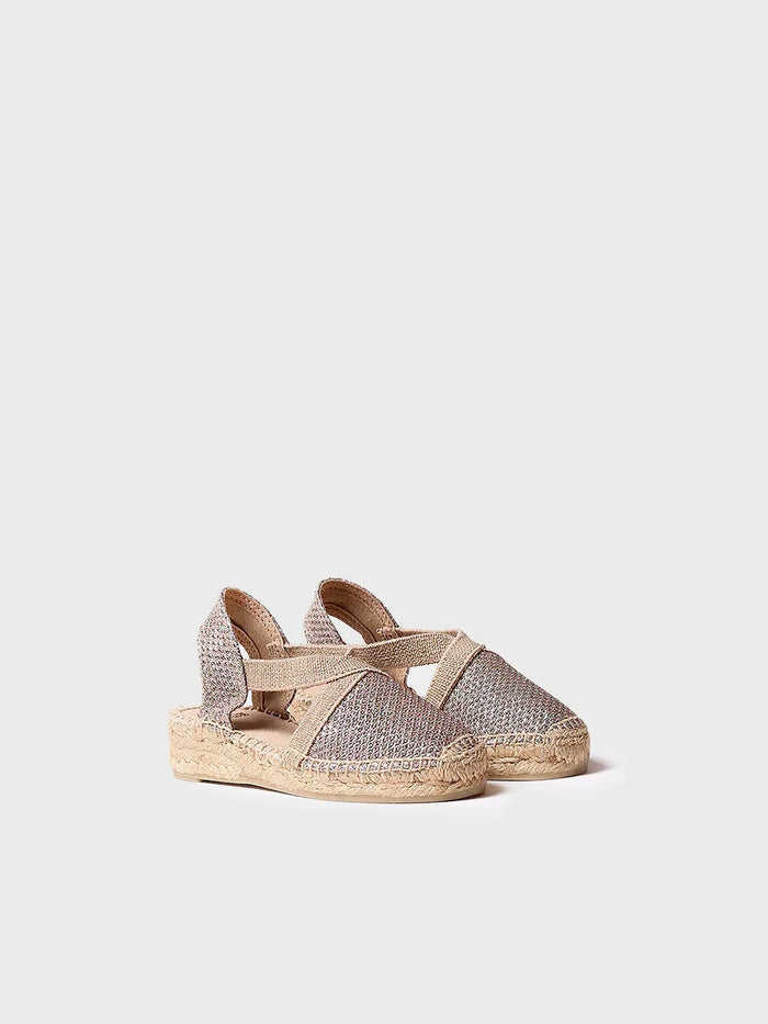 Toni Pons EDITA-S - Alpargata Dorada Para Niña Brillante | EDITA-S