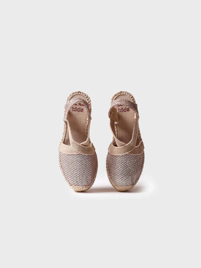 Toni Pons EDITA-S - Alpargata Dorada Para Niña Brillante | EDITA-S