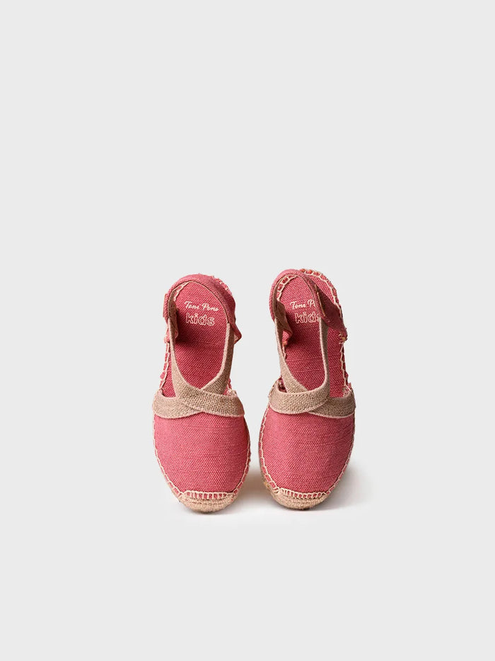 Toni Pons EDITA-V - Alpargata Infantil En Tejido Con Cuña Y Elásticos | EDITA-V