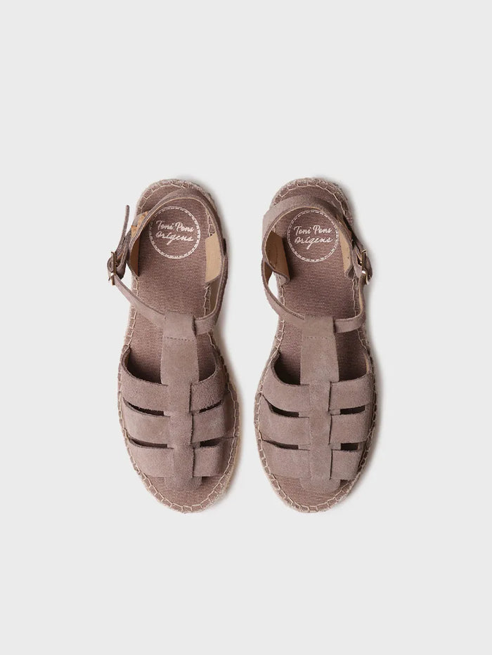 Toni Pons ELENA - Sandalia Cangrejera De Mujer En Serraje | ELENA