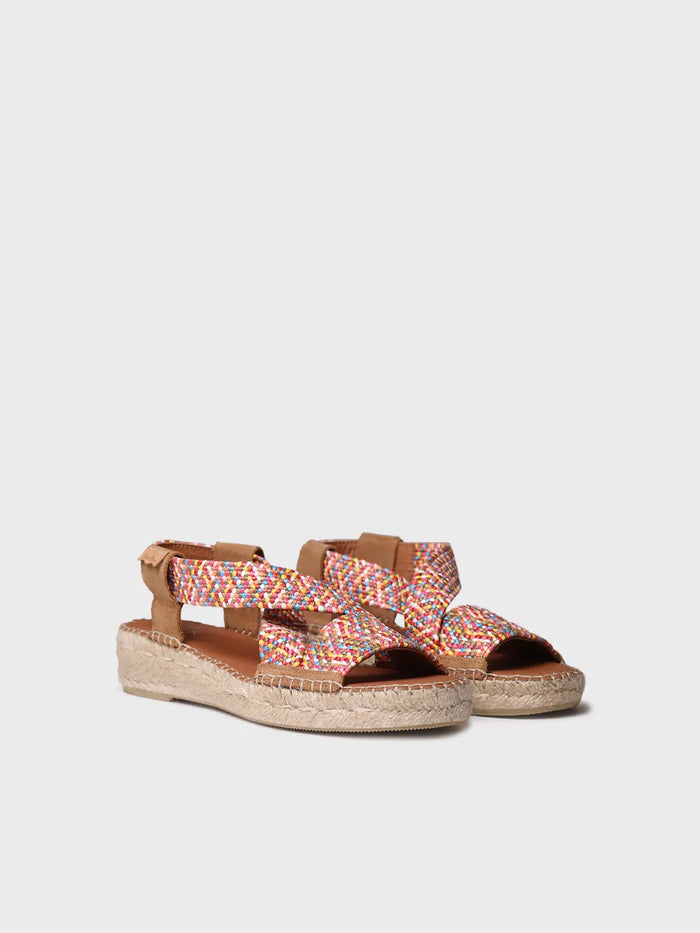 Toni Pons ELIANA - Alpargata Abierta De Mujer Con Elásticos Multicolor | ELIANA