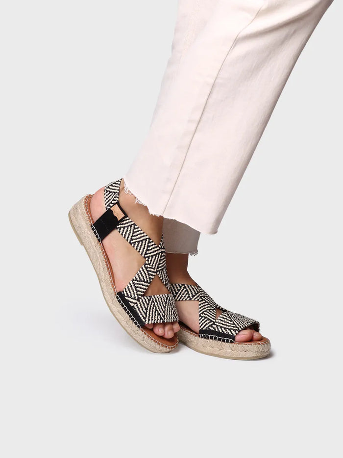 Toni Pons ELIANA - Alpargata Abierta De Mujer Con Elásticos Multicolor | ELIANA