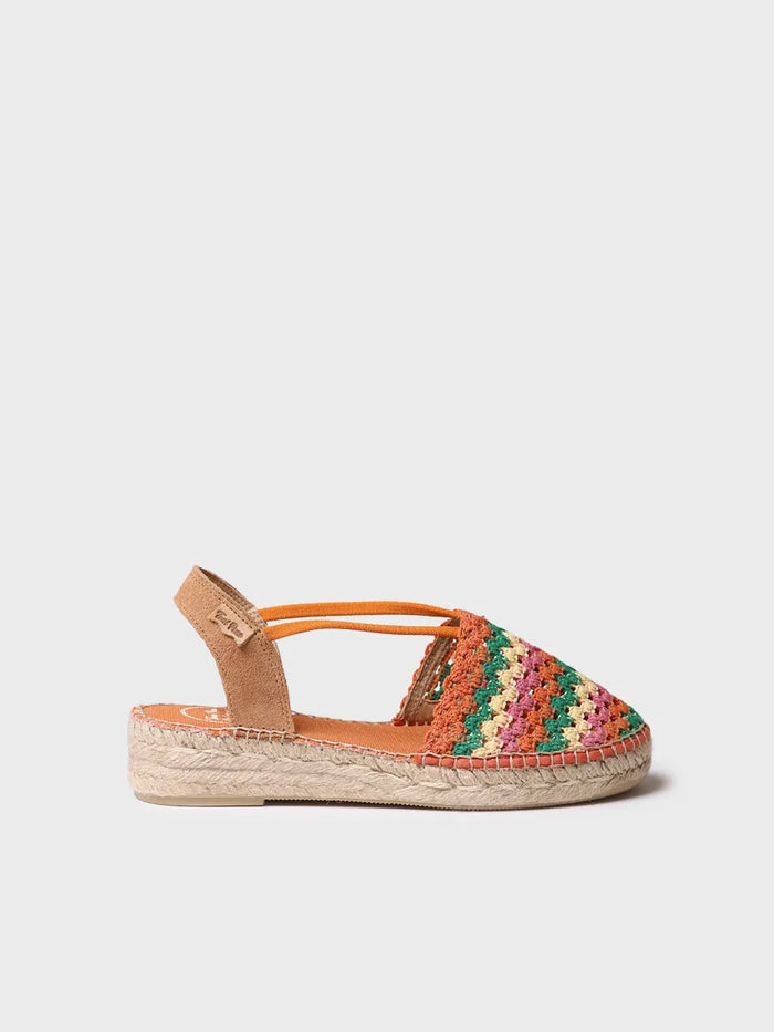toni pons EMILIA - Alpargata plana de mujer en crochet multicolor | EMILIA