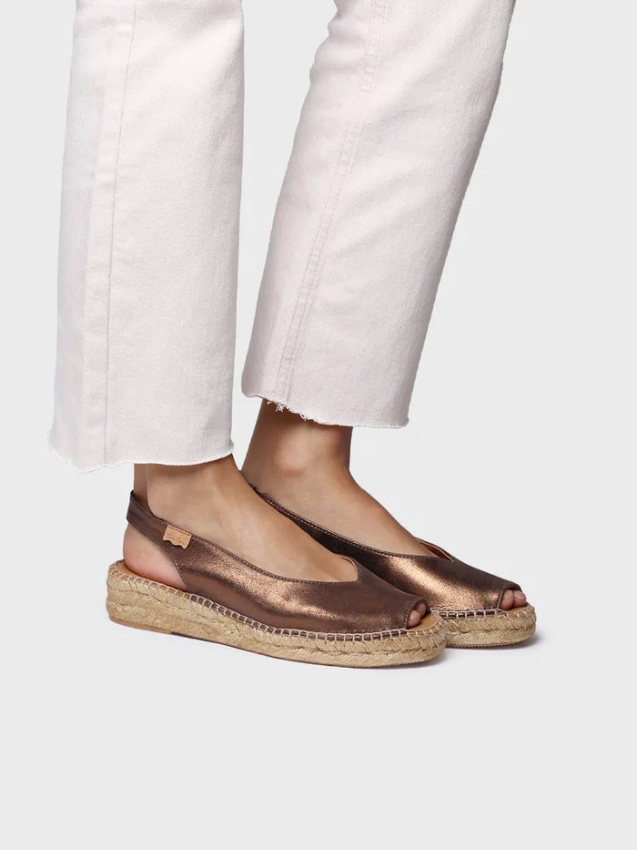 Toni Pons ERICA-AS - Alpargata Peep Toe De Mujer En Piel Brillante | ERICA-AS