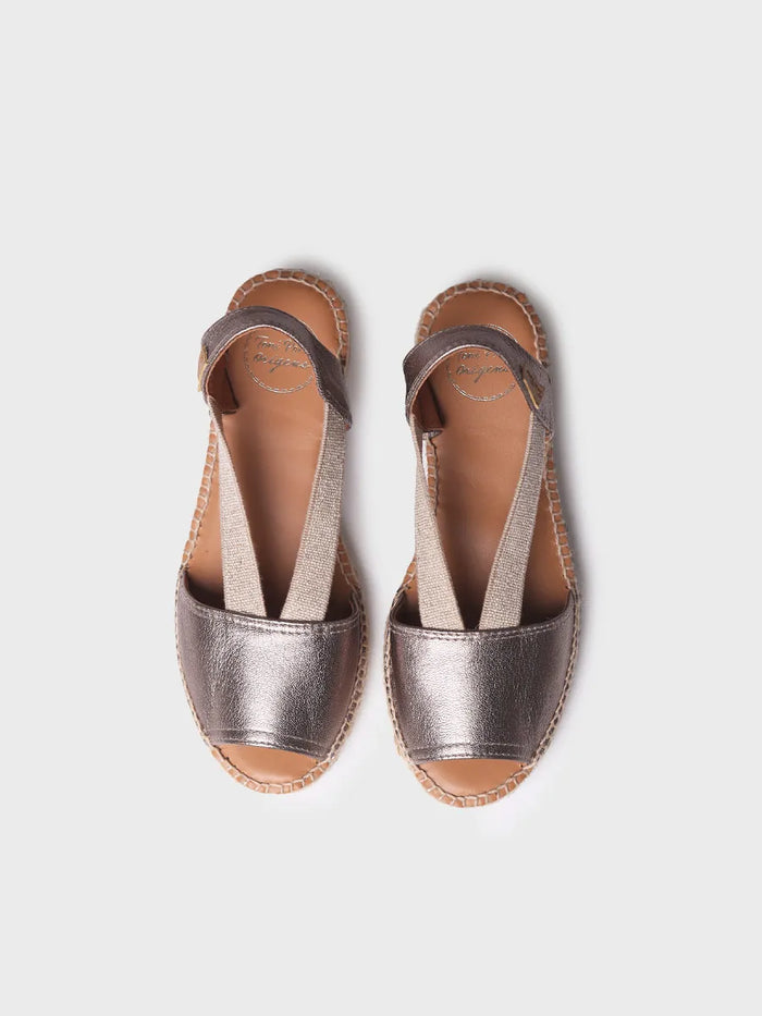 Toni Pons ETNA - Sandalia De Piel Plana Con Elásticos | ETNA