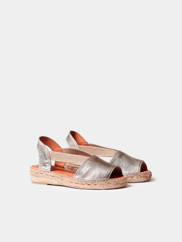 Toni Pons ETNA - Sandalia De Piel Plana Con Elásticos | ETNA