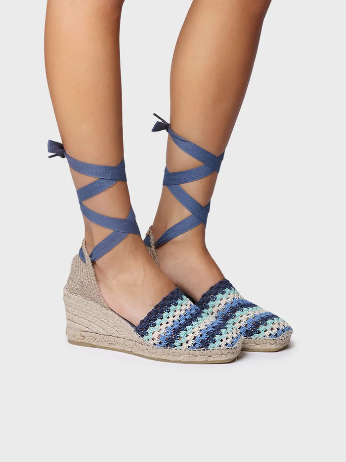 Toni Pons GEORGINA - Alpargata De Cuña De Mujer En Crochet Multicolor | GEORGINA