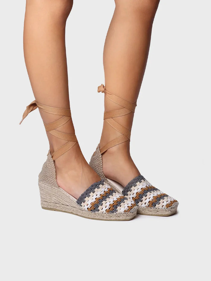 Toni Pons GEORGINA - Alpargata De Cuña De Mujer En Crochet Multicolor | GEORGINA