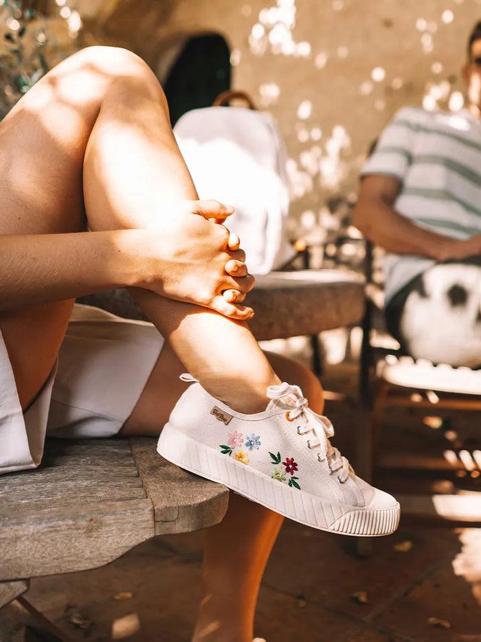 Toni Pons GILDA-EJ - Zapatilla Deportiva Baja De Mujer En Algodón Reciclado Y Bordados | GILDA-EJ