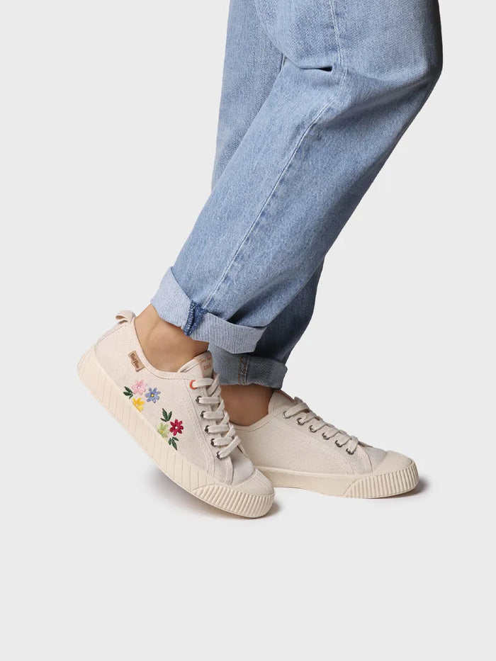 Toni Pons GILDA-EJ - Zapatilla Deportiva Baja De Mujer En Algodón Reciclado Y Bordados | GILDA-EJ
