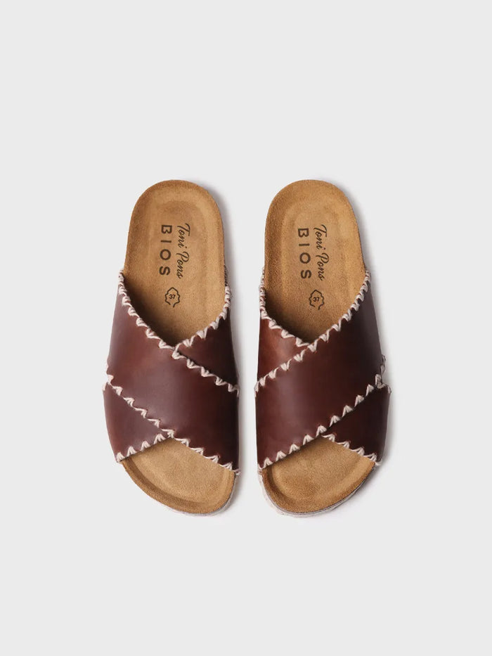 Toni Pons GRIT-PE - Sandalia BIO De Mujer En Cuero Con Tiras Cruzadas | GRIT-PE