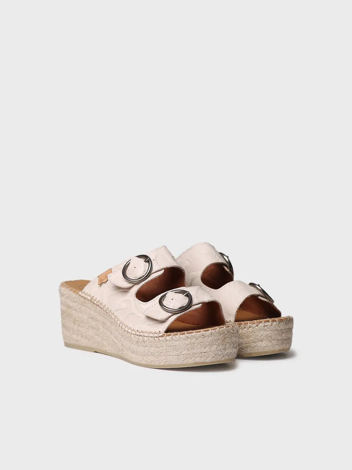 Toni Pons IDOIA - Alpargata Destalonada De Mujer En Piel Con Cuña De Yute | IDOIA