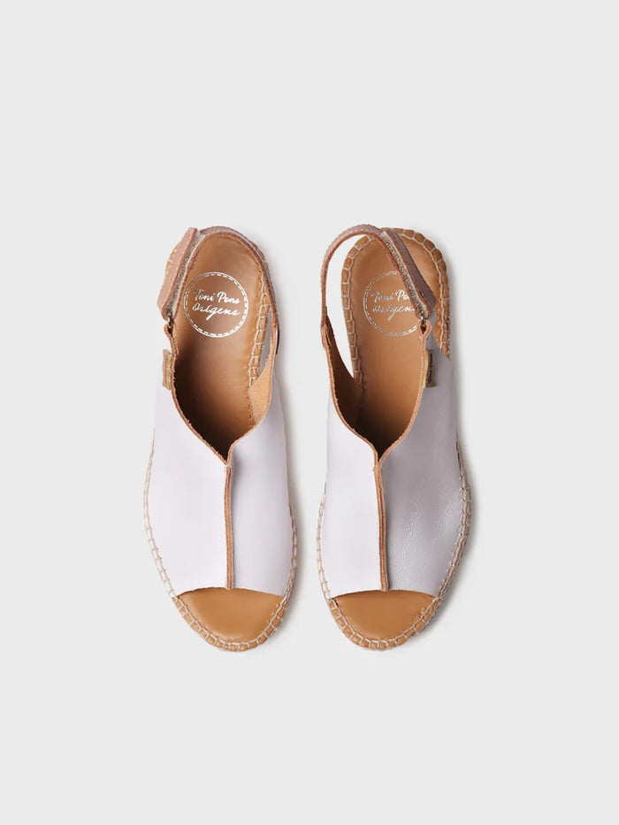 Toni Pons LUGANO-P - Alpargata De Mujer En Piel Con Cuña Y Cierre De Velcro | LUGANO-P