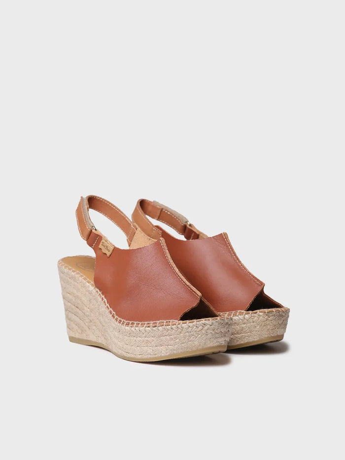 Toni Pons LUGANO-P - Alpargata De Mujer En Piel Con Cuña Y Cierre De Velcro | LUGANO-P